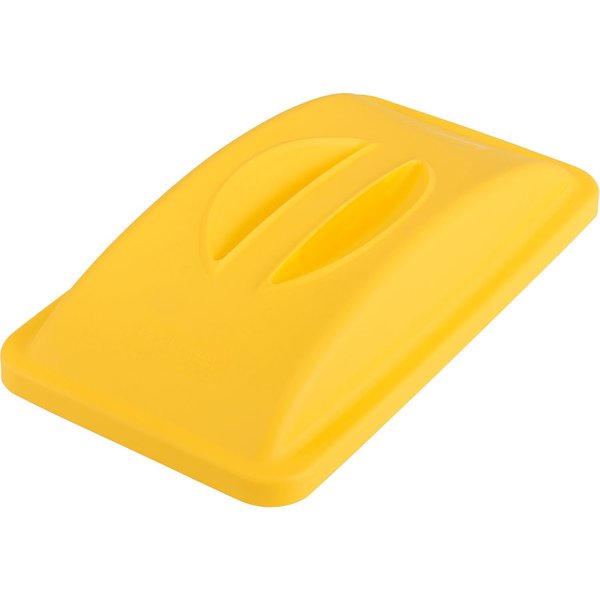 Global Industrial Flat Lid, 20 W/Dia, Yellow, Plastic 261904YL